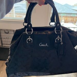 Signature Black Coach Bag